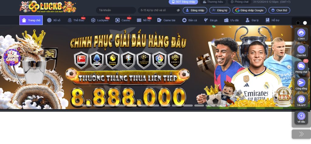 Hướng dẫn thao tác đăng nhập tài khoản Luck8 